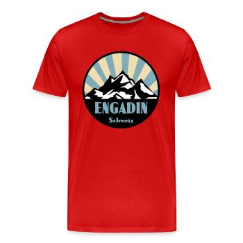 Engadin - Männer Premium Bio T-Shirt - Rot - Vorne - Damien (186cm)