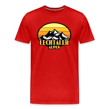 Alpes de Lechtal - T-shirt bio Premium Homme - rouge - Devant - Damien (186cm)