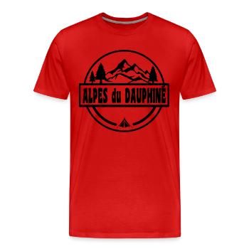 Alpes du Dauphine - Männer Premium Bio T-Shirt - Rot - Vorne - Damien (186cm)