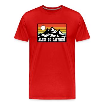 Alpes du Dauphine - Männer Premium Bio T-Shirt - Rot - Vorne - Damien (186cm)