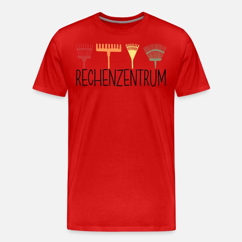 Rechenzentrum Hobbygärtner Garten Geschenk - Männer Premium Bio T-Shirt - Rot