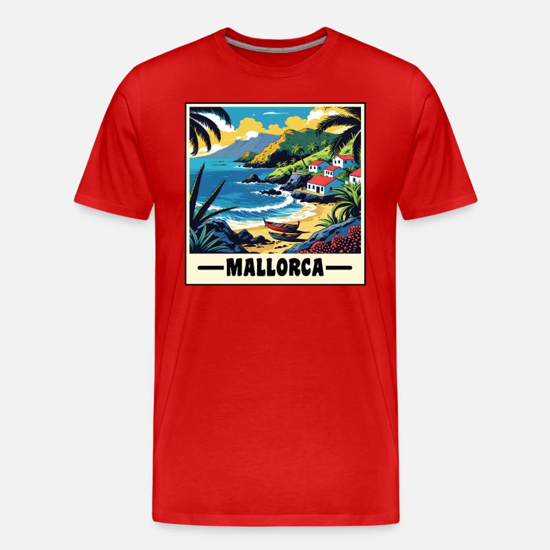 Mallorca - Männer Premium Bio T-Shirt - Rot