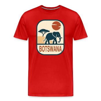 Botswana Elefant Afrika - Männer Premium Bio T-Shirt - Rot - Vorne - Damien (186cm)