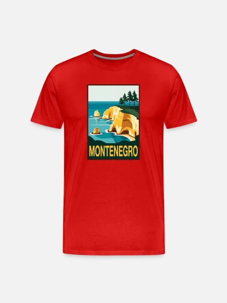 Montenegro Adria - Männer Premium Bio T-Shirt - Rot