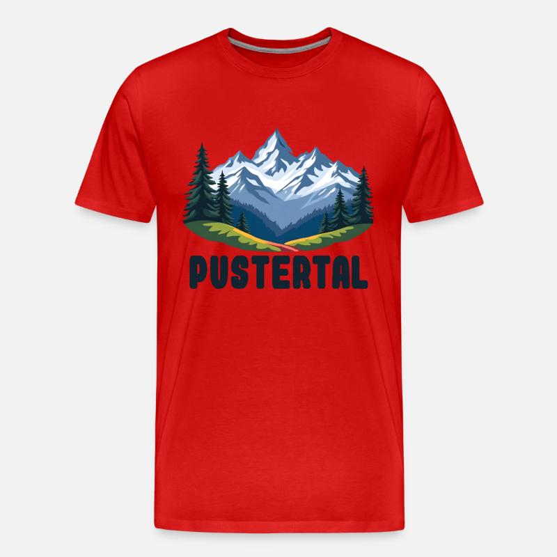 Pustertal - Männer Premium Bio T-Shirt - Rot