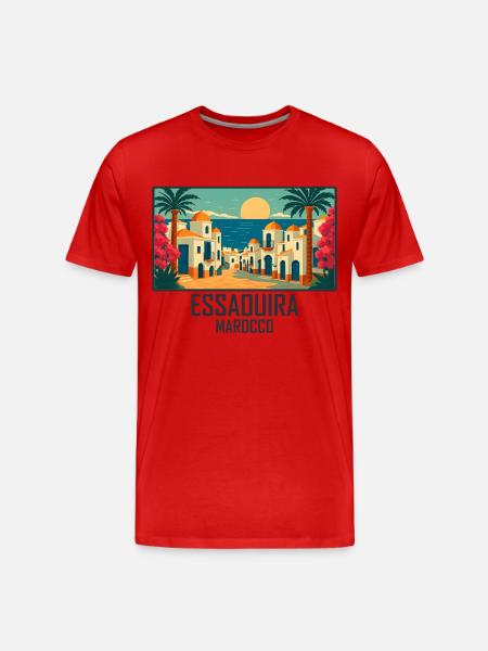 Essaouira, Morocco - Men's Premium Organic T-Shirt - red
