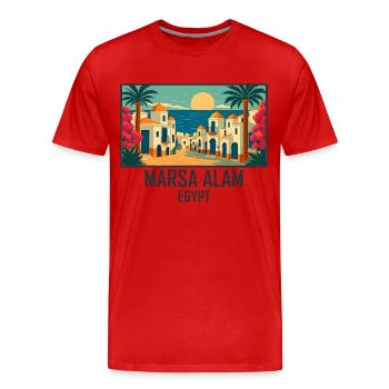 Marsa Alam Aegypten - Männer Premium Bio T-Shirt - Rot - Vorne - Damien (186cm)