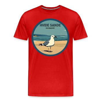 Hvide Sande alternativ Dänemark - Männer Premium Bio T-Shirt - Rot - Vorne - Damien (186cm)