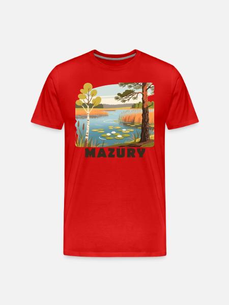 Masuren Mazury Polen - Männer Premium Bio T-Shirt - Rot