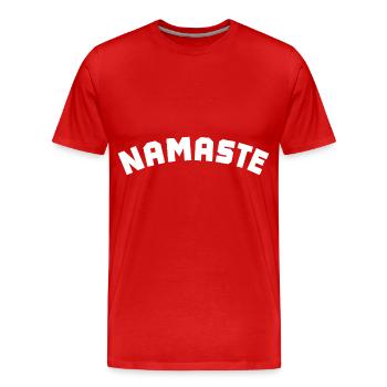 Namasté - T-shirt bio Premium Homme - rouge - Devant - Damien (186cm)
