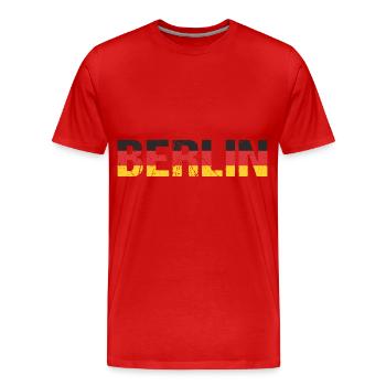 Berlin Capitale Allemagne - T-shirt bio Premium Homme - rouge - Devant - Damien (186cm)
