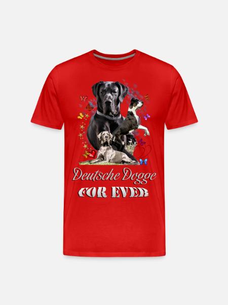 Design Deutsche Doggen - Männer Premium Bio T-Shirt - Rot