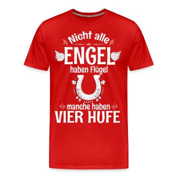 Engel mit Hufen - Pferde Motiv - Männer Premium Bio T-Shirt - Rot - Vorne - Damien (186cm)