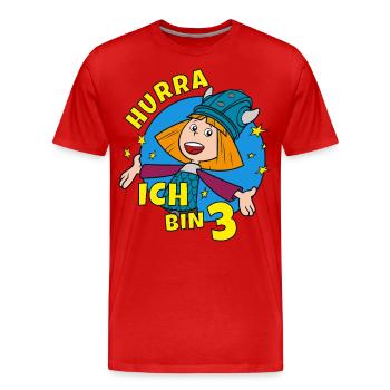 Wickie Und Die Starken Männer 3. Geburtstag - Männer Premium Bio T-Shirt - Rot - Vorne - Damien (186cm)