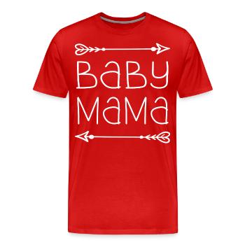 Baby mama - T-shirt bio Premium Homme - rouge - Devant - Damien (186cm)