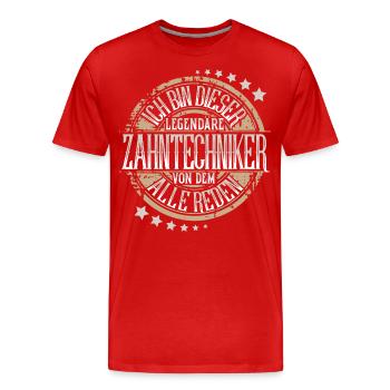 Zahntechniker - Männer Premium Bio T-Shirt - Rot - Vorne - Damien (186cm)