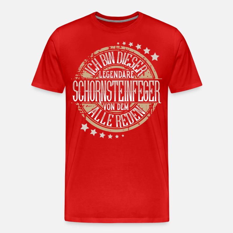 Schornsteinfeger - Männer Premium Bio T-Shirt - Rot