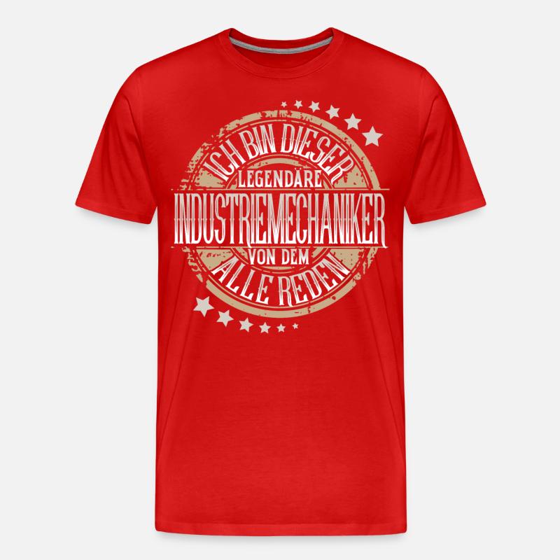 Industriemechaniker - Männer Premium Bio T-Shirt - Rot