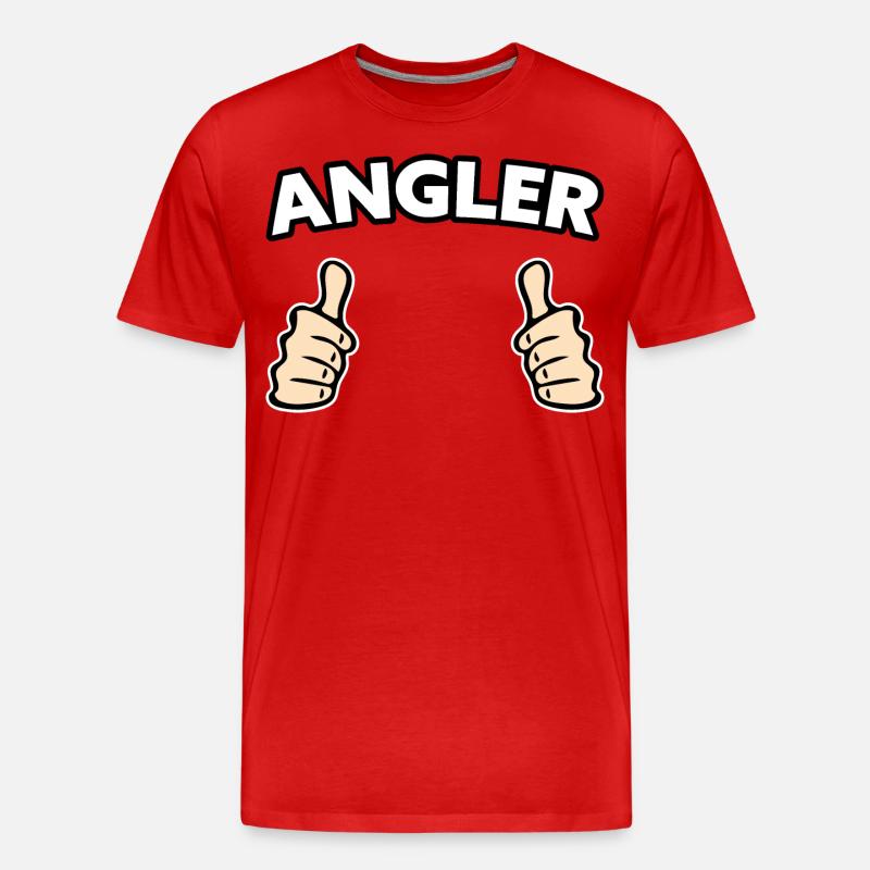 Angler Freizeit Geschenkidee - Männer Premium Bio T-Shirt - Rot