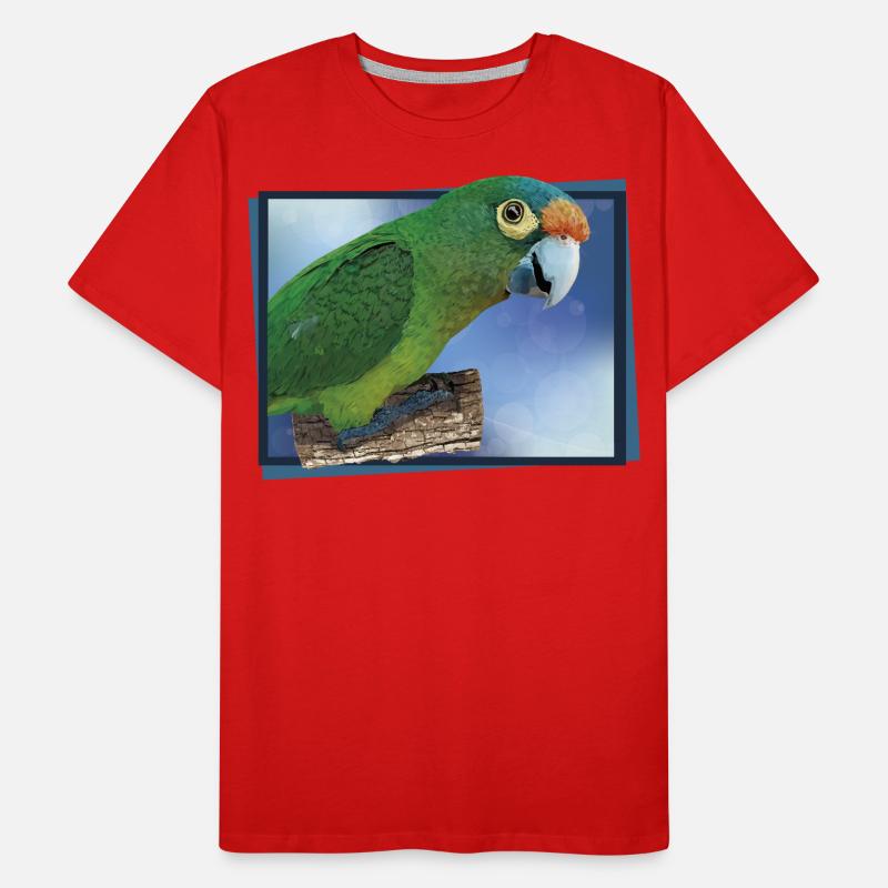 Perruche à front orange T-shirt bio Premium Homme