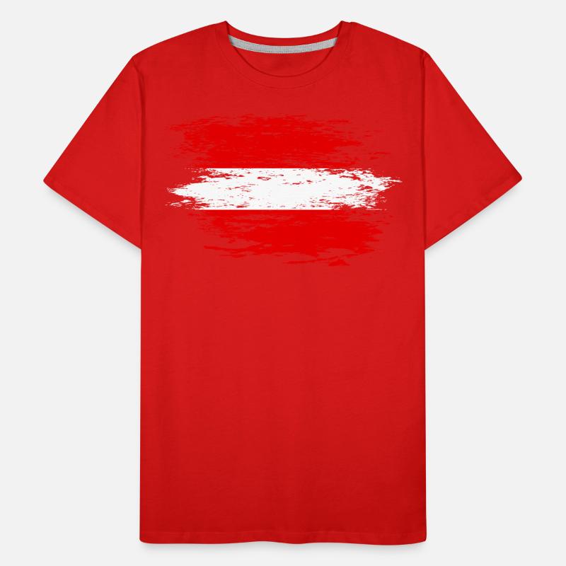 Austria map flag used Men's Premium Organic T-Shirt