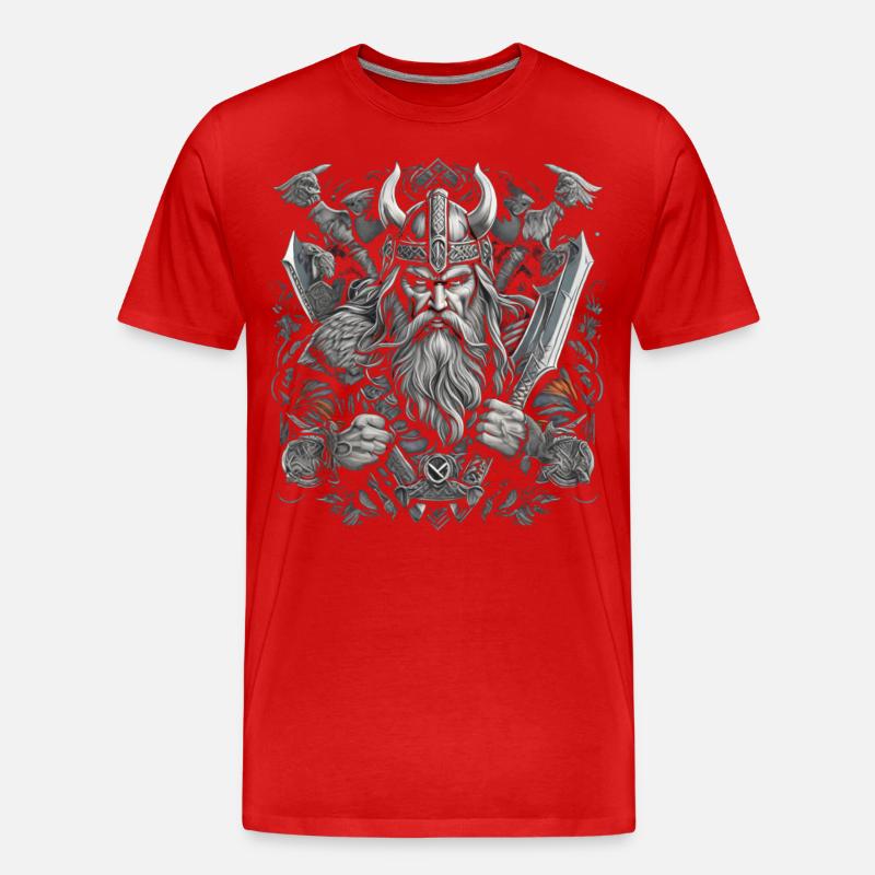 Odin - Männer Premium Bio T-Shirt - Rot