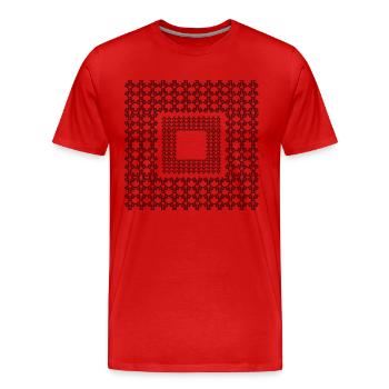 Décor carré - T-shirt bio Premium Homme - rouge - Devant - Damien (186cm)