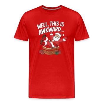 Well This Is Awkward - Men's Premium Organic T-Shirt - red - Front - Damien (186cm)