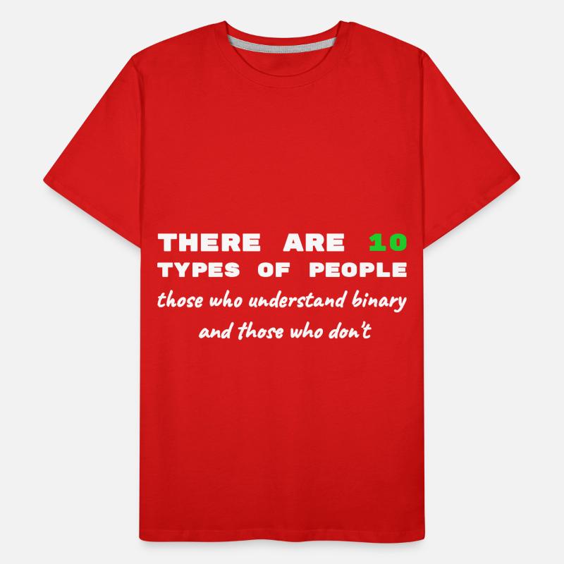 Binär Code lustige Sprüche Computer Computerarbeit Männer Premium Bio T-Shirt