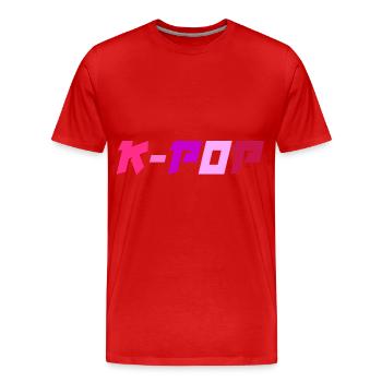 K-Pop Korean Pop Music - Men's Premium Organic T-Shirt - red - Front - Damien (186cm)