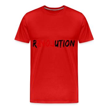 Révolution de l’amour - T-shirt bio Premium Homme - rouge - Devant - Damien (186cm)