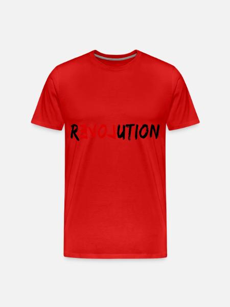Love Revolution - Men's Premium Organic T-Shirt - red
