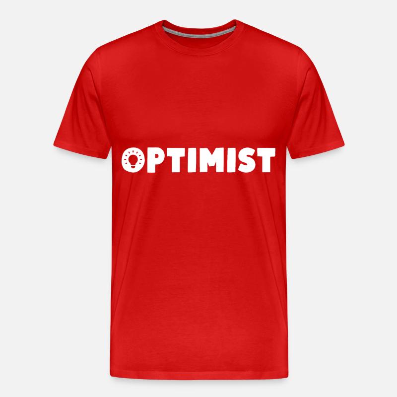 Optimist - Männer Premium Bio T-Shirt - Rot