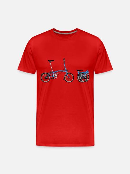 Brompton Bike - Men's Premium Organic T-Shirt - red