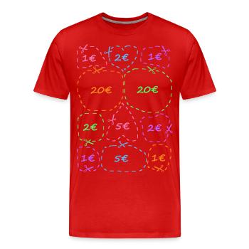 Junggesellinnenabschied - Männer Premium Bio T-Shirt - Rot - Vorne - Damien (186cm)