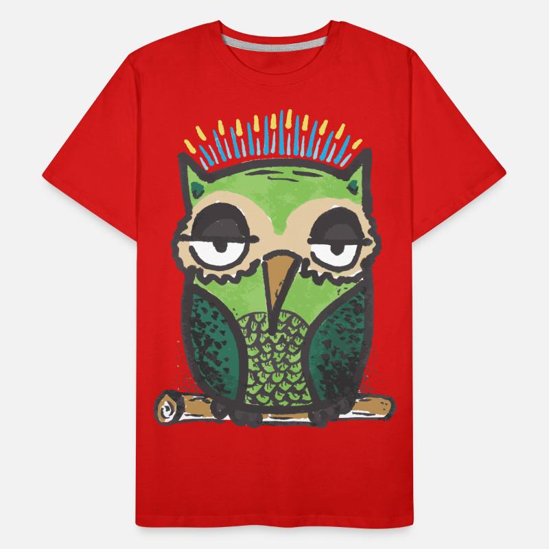 Eule Männer Premium Bio T-Shirt