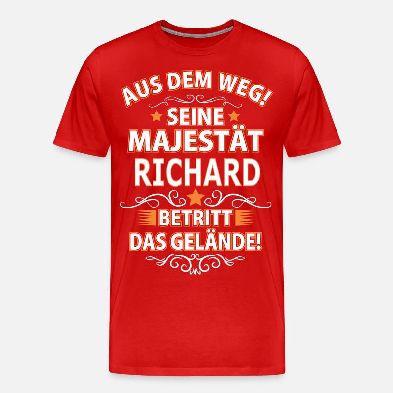 RICHARD - Männer Premium Bio T-Shirt - Rot