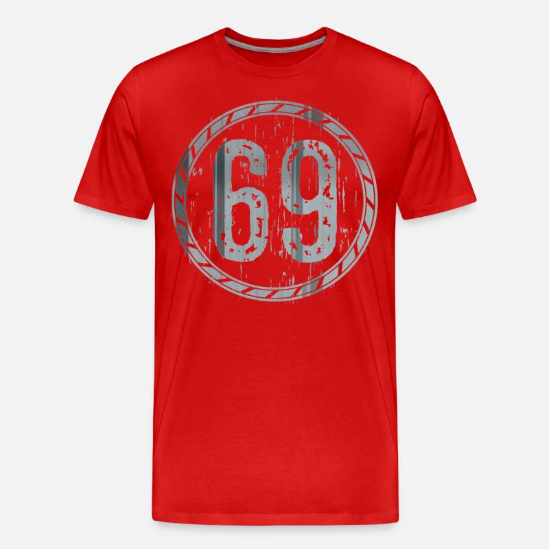 69 - Männer Premium Bio T-Shirt - Rot