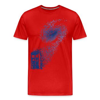 TARDIS: Time and Relative Dimension in Space - Men's Premium Organic T-Shirt - red - Front - Damien (186cm)