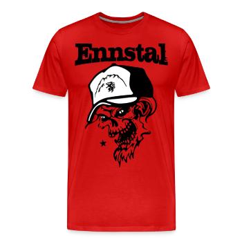 Ennstal - Steiermark - Grimming - Männer Premium Bio T-Shirt - Rot - Vorne - Damien (186cm)