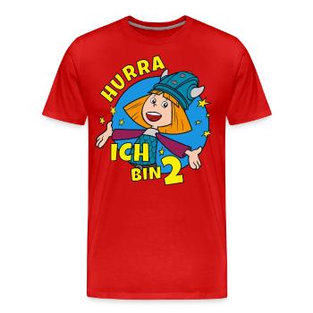 Wickie Und Die Starken Männer 2. Geburtstag - Männer Premium Bio T-Shirt - Rot - Vorne - Damien (186cm)