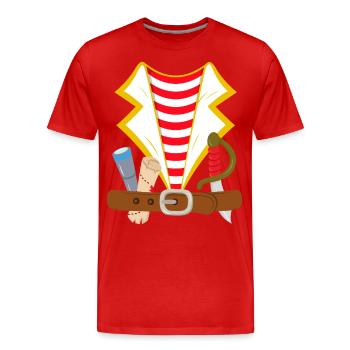 Costume Pirate Pirate Disguise Pirate Children - Men's Premium Organic T-Shirt - red - Front - Damien (186cm)