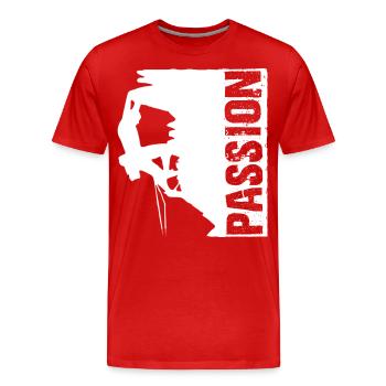 Climbing - Männer Premium Bio T-Shirt - Rot - Vorne - Damien (186cm)