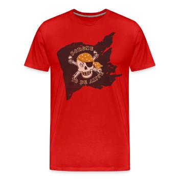 BORGNE TO BE ALIVE - T-shirt bio Premium Homme - rouge - Devant - Damien (186cm)