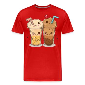 Assouvissez vos envies - T-shirt bio Premium Homme - rouge - Devant - Damien (186cm)