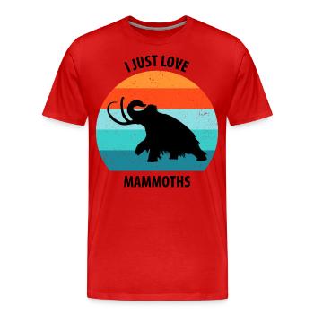 Drôle de mammouth âge de pierre âge glaciaire conception préhistorique - T-shirt bio Premium Homme - rouge - Devant - Damien (186cm)
