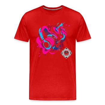 Music 2 - Men's Premium Organic T-Shirt - red - Front - Damien (186cm)
