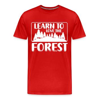 Forest Environmental Protection Mountains - Men's Premium Organic T-Shirt - red - Front - Damien (186cm)