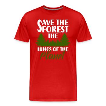 Outdoor Environmental Protection Forest Animal - Men's Premium Organic T-Shirt - red - Front - Damien (186cm)