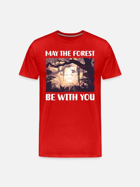 Outdoor Trees Forester - Men's Premium Organic T-Shirt - red